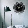 Wallity Reloj de Pared Decorativo Metal S026 Negro 48x48 cm